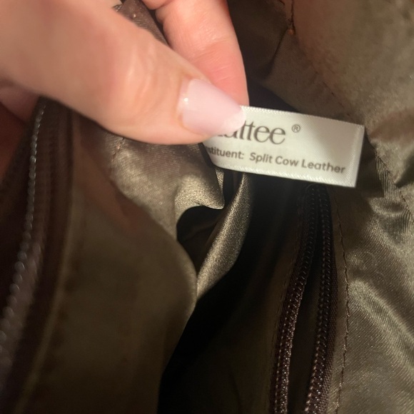 Genuine Leather Tote Bag in Brown - Women’s Everyday Shoulder Bag - Picture 11 of 12